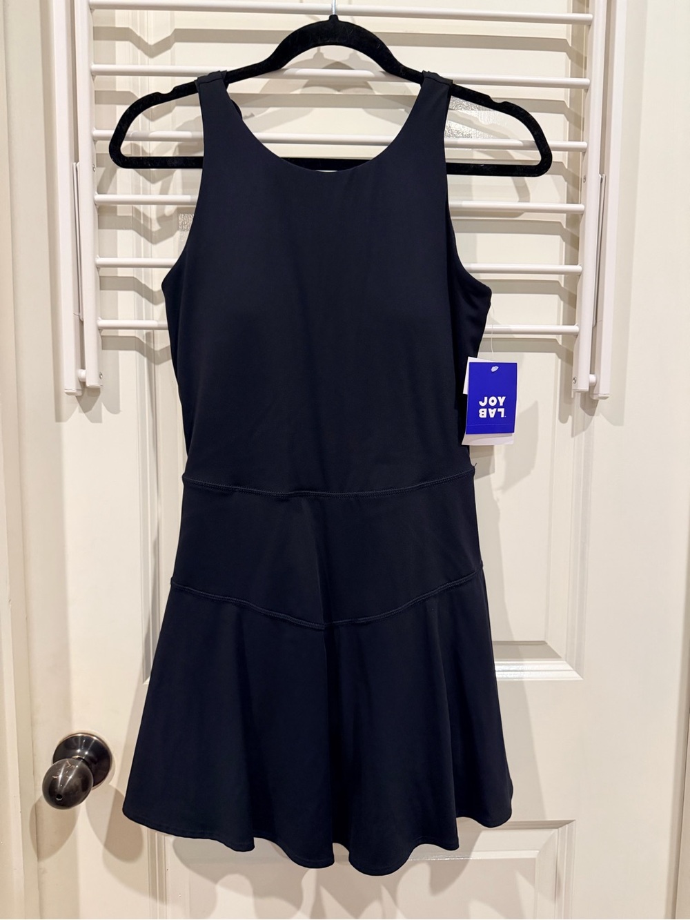JoyLab Black Sleeveless Athletic Fit-and-Flare Dress